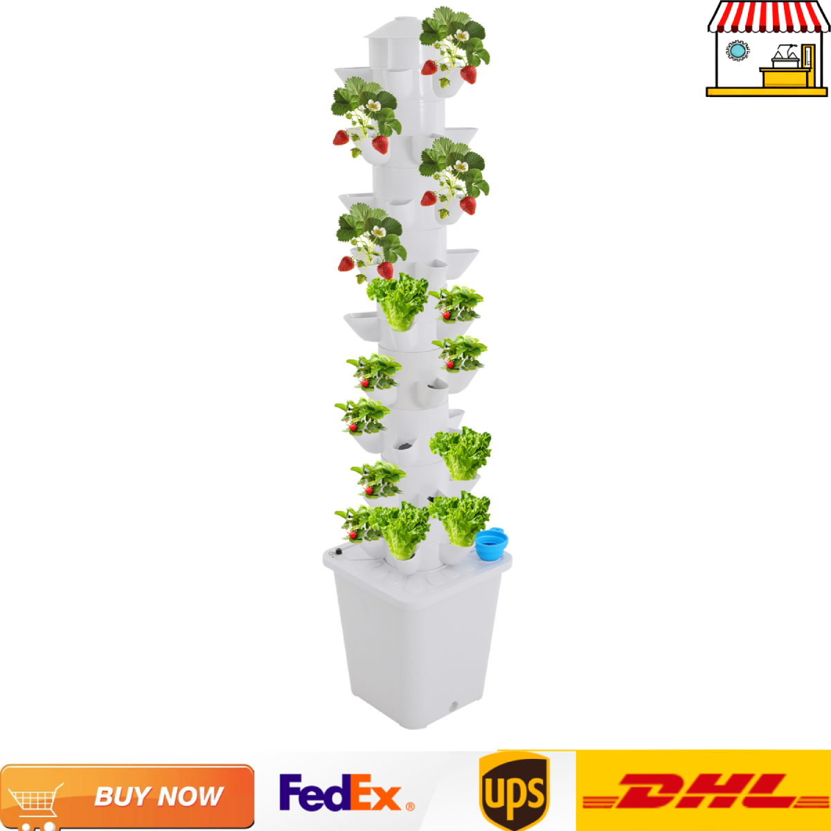 Vertical Planter Tower - 45-Holes Hydroponic Garden Vertical Tower| Hidroponia