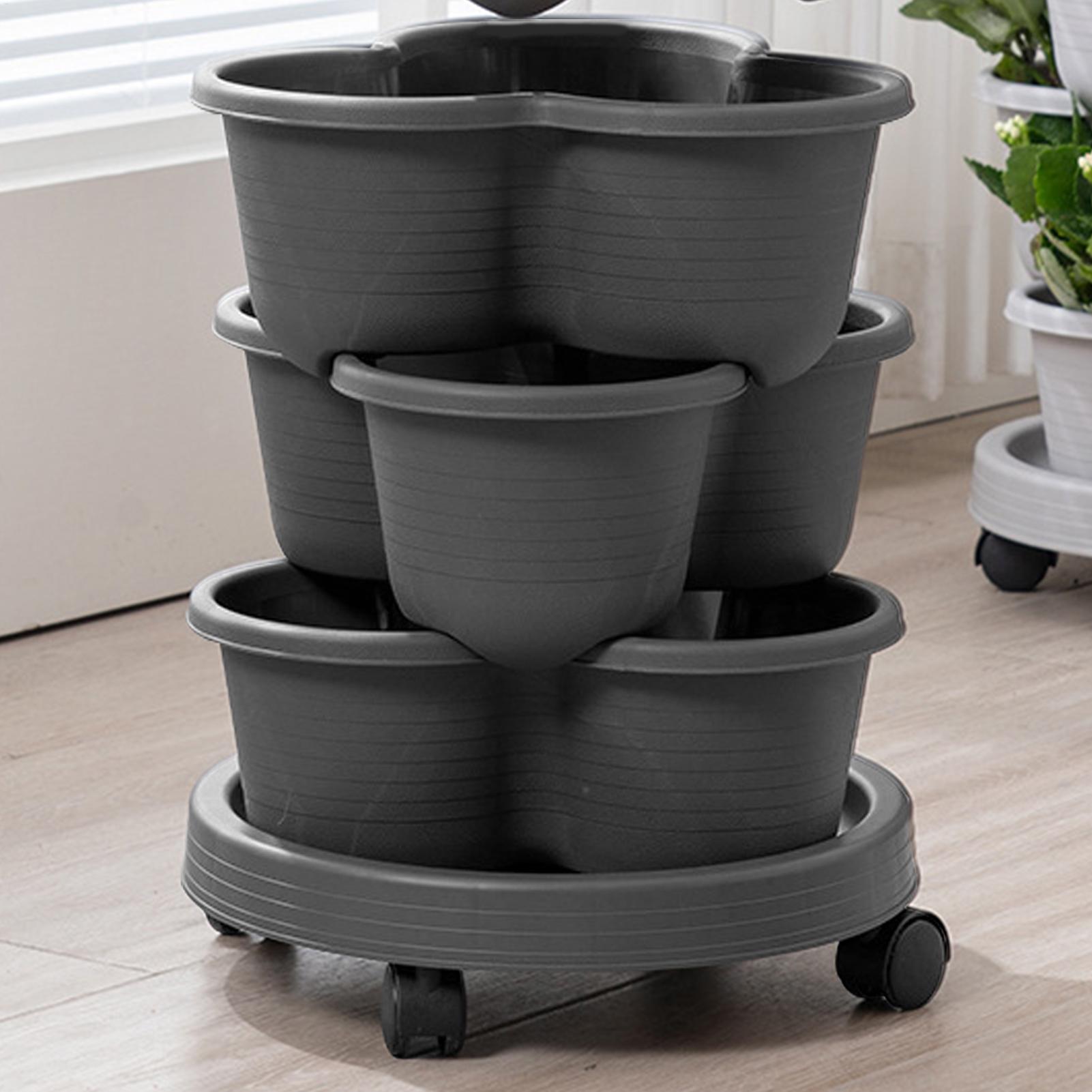 Vertical Planter Tower - Vertical Garden Tower Stackable Outdoor Vegetable
