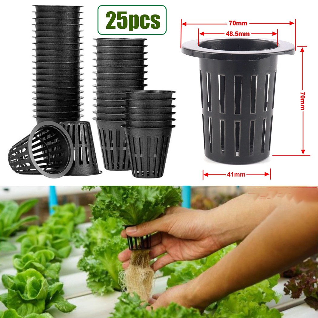 Smart Garden Plastic Cups - 25PCS Hydroponic Pot Net Cup Hydroponic