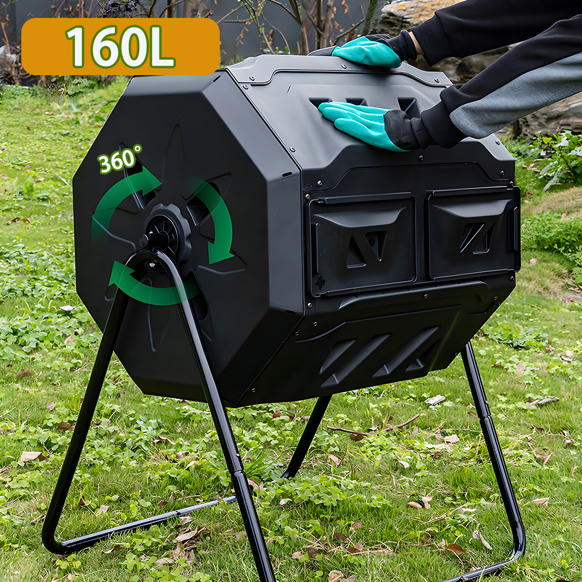 Smart Garden Storage - 160L Courtyard Composting Bin Garden Large