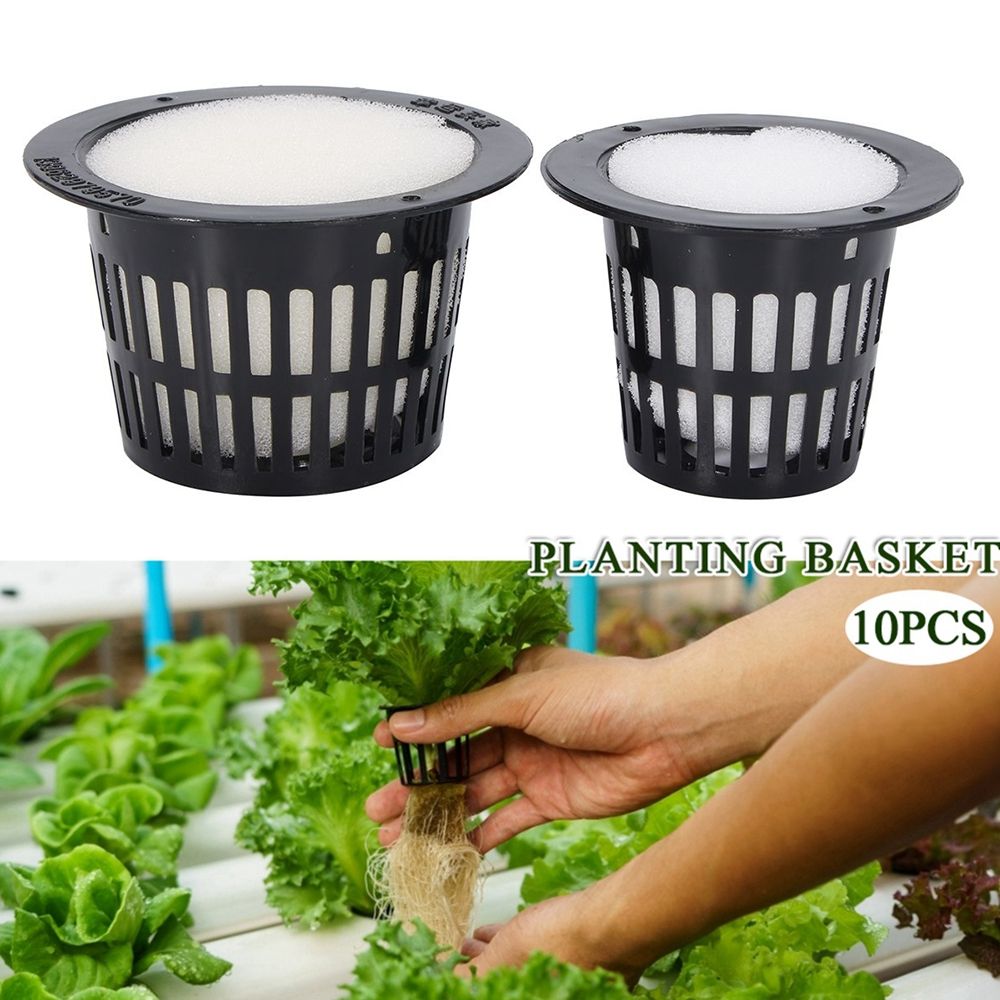 Smart Garden Plastic Cups - 10Pcs Mesh Pot Net Cup Basket