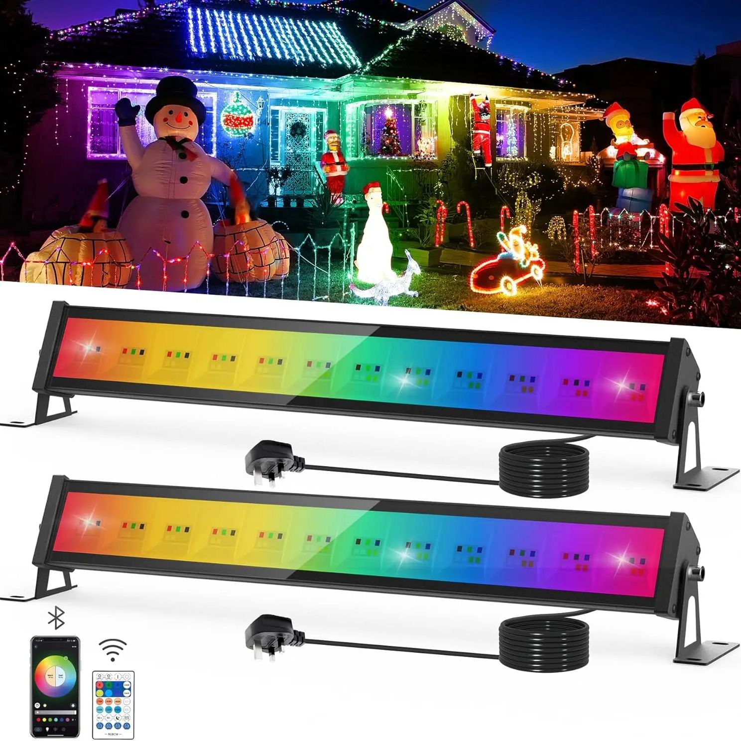 50W RGB LED Floodlight Bar Wit - đánh giá và giá Smart Garden Lights Uk