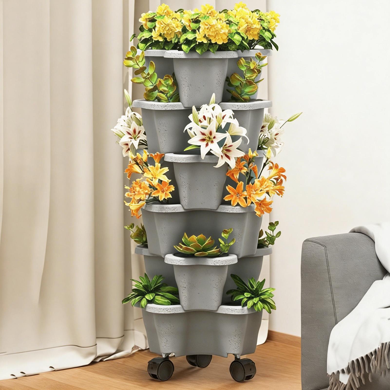 25x10cm 6-Tier Vertical Garden - đánh giá và giá Vertical Planter Tower
