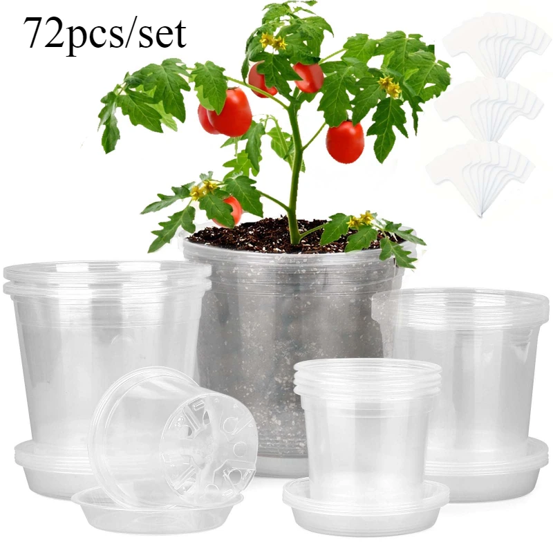 72pcs/set Clear Nursery Potspl - đánh giá và giá Smart Garden Plastic Cups