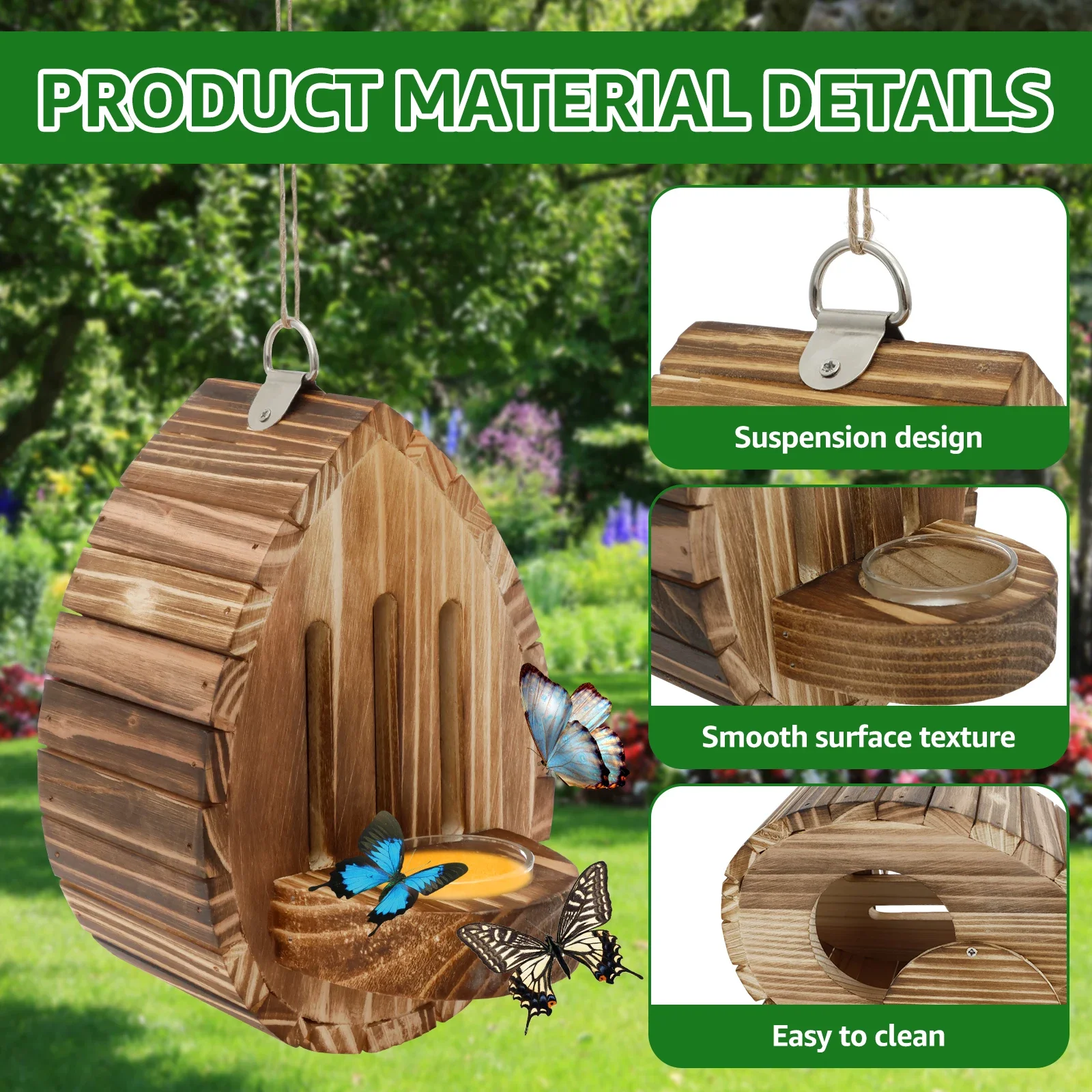 Hanging Wood Bee House Butterf - đánh giá và giá Smart Garden Storage