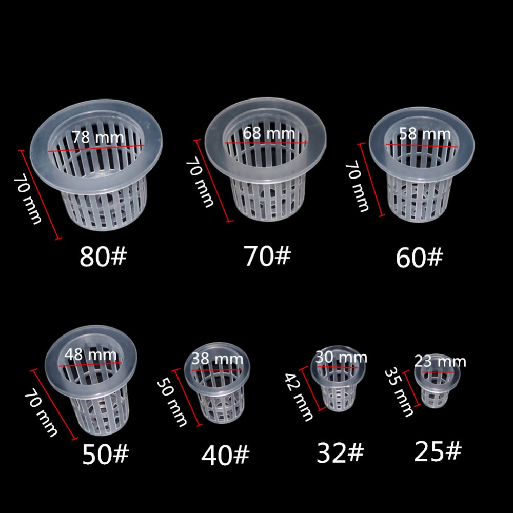 50Pcs New White Hydroponic Bas - đánh giá và giá Smart Garden Plastic Cups