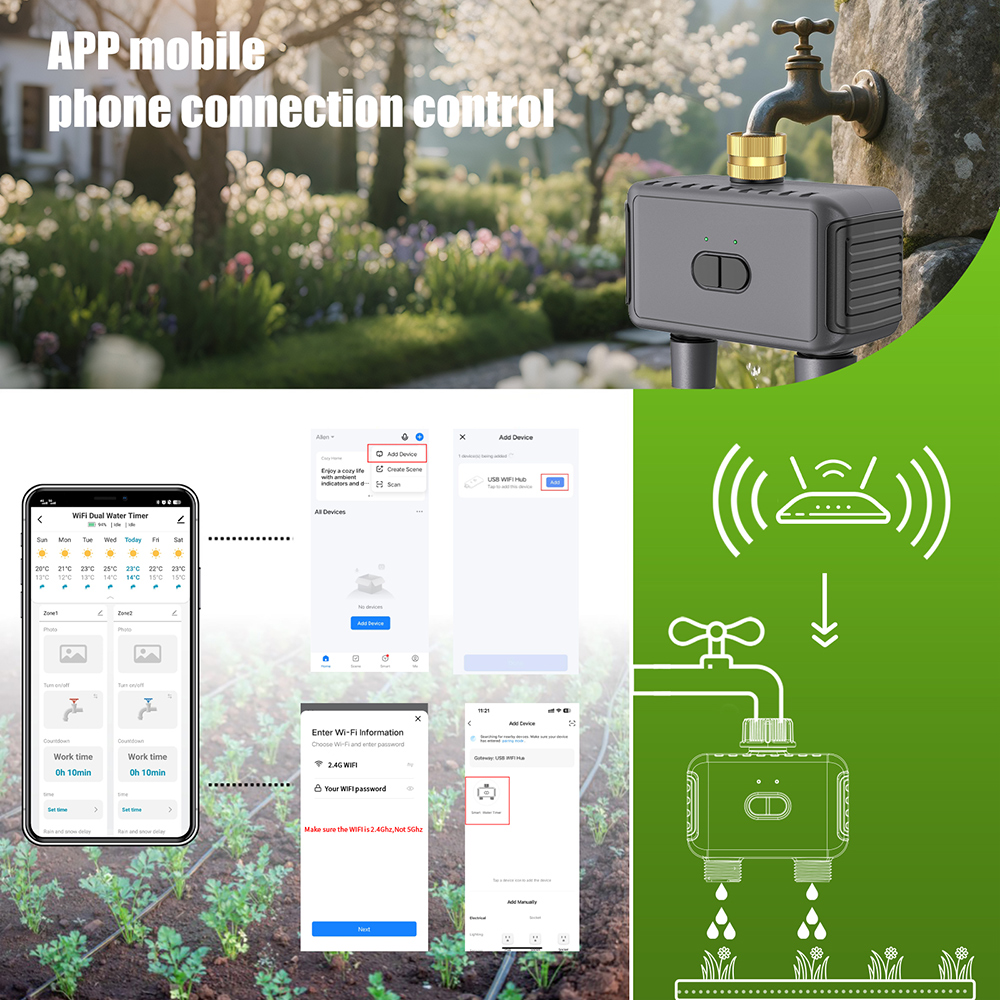 Wifi Automatic Water Timer Dua - đánh giá và giá Smart Garden Watering