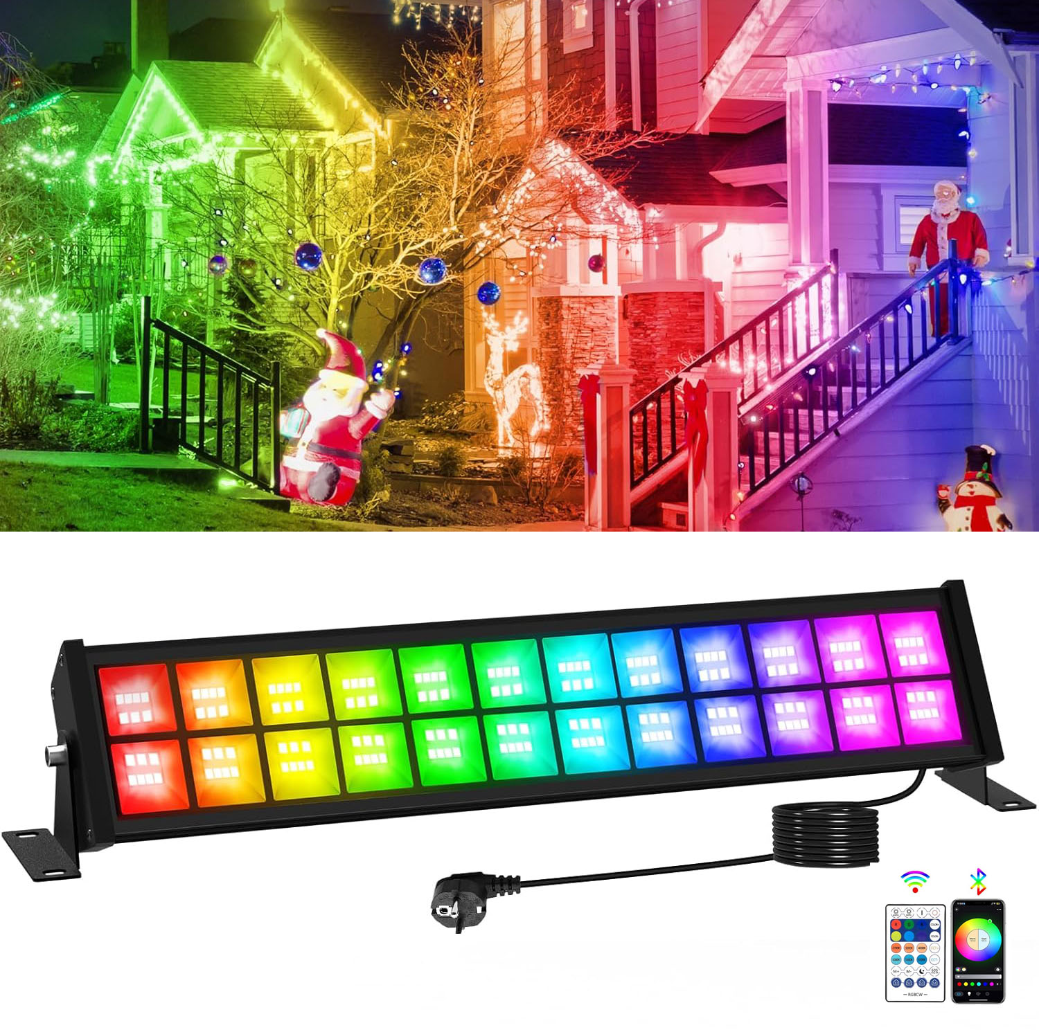 50/72W RGB LED Floodlight Bar  - đánh giá và giá Smart Garden Lights Uk