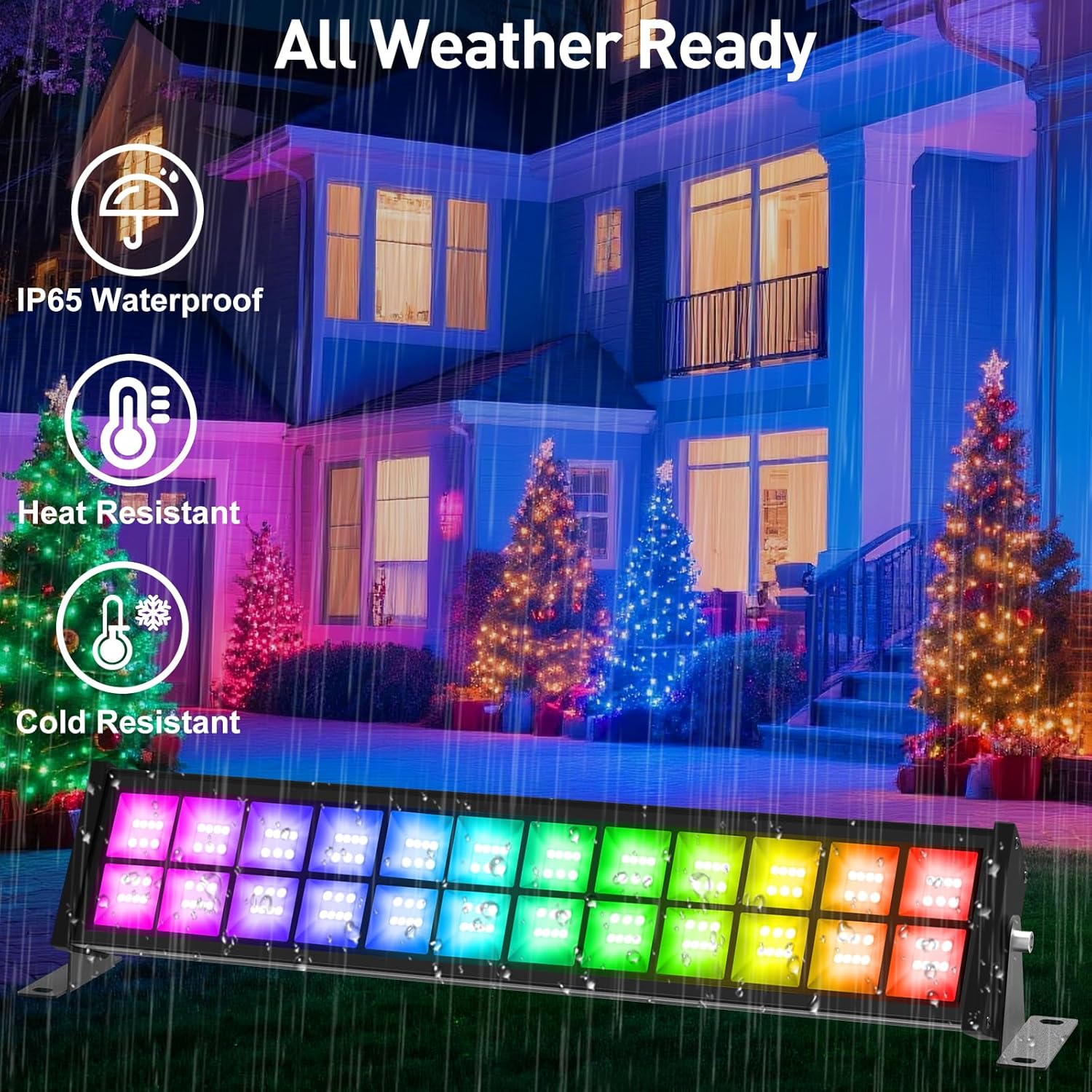 50/72W RGB LED Floodlight Bar  - đánh giá và giá Smart Garden Lights Uk