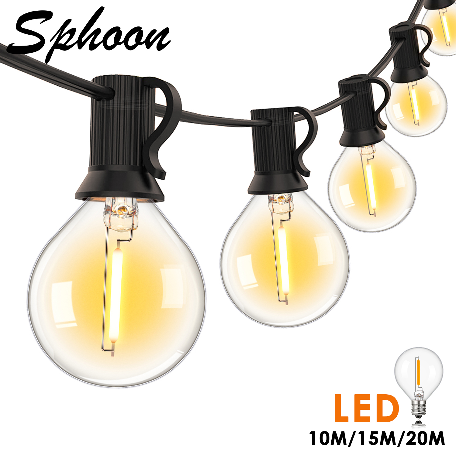 Sphoon Vintage G40 LED String  - đánh giá và giá Smart Garden Hub