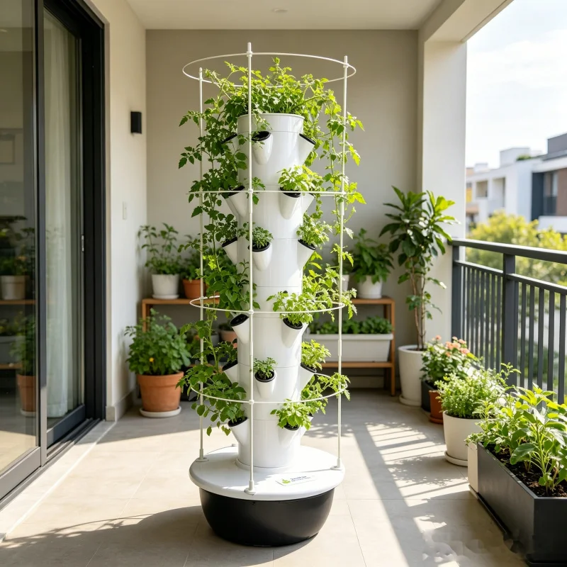 9 Layer Aeroponic Hydroponic V - đánh giá và giá Vertical Planter Tower