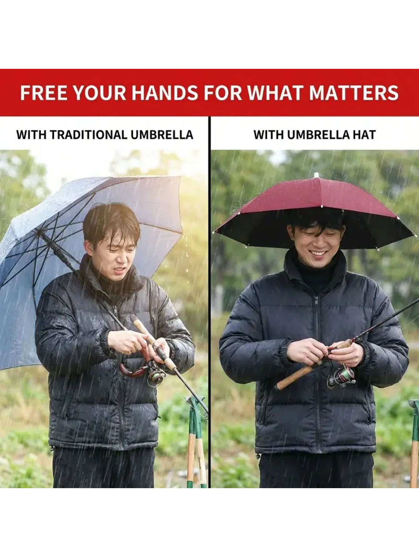 Multi scene outdoor head mount - đánh giá và giá Smart Garden Umbrella