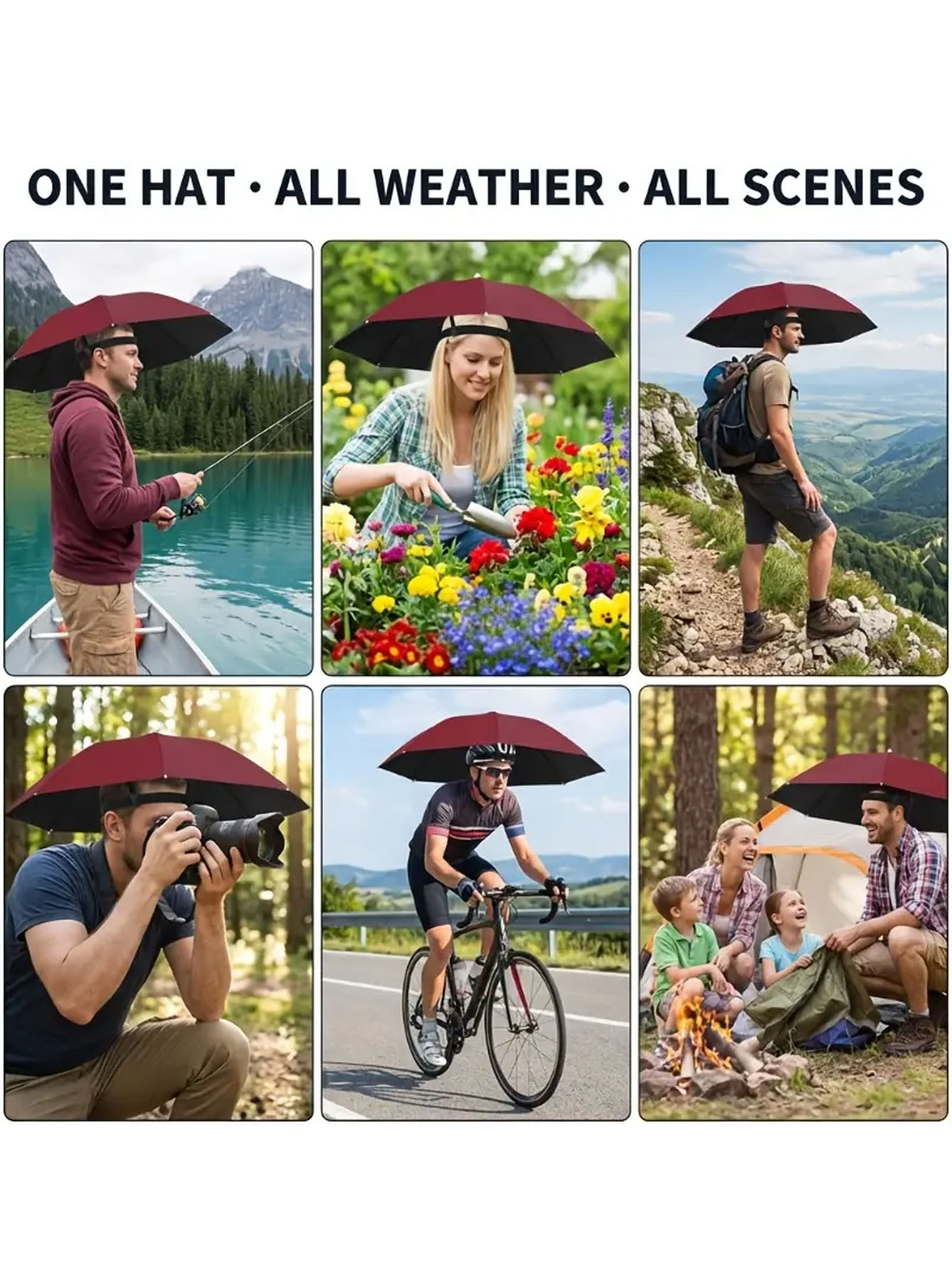 Multi scene outdoor head mount - đánh giá và giá Smart Garden Umbrella
