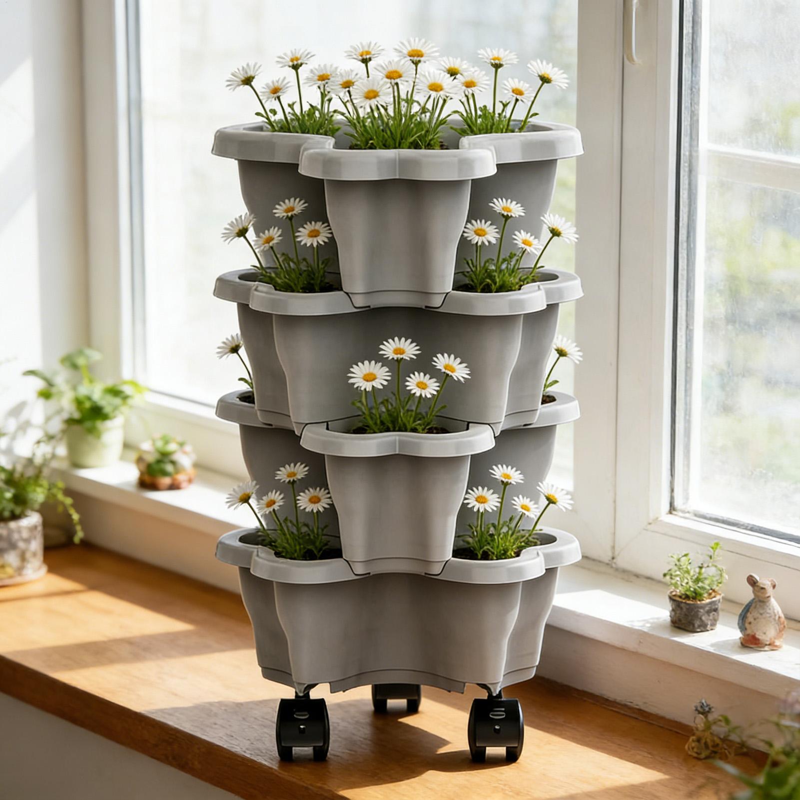 Stackable Plant Tower Strawber - đánh giá và giá Vertical Planter Tower