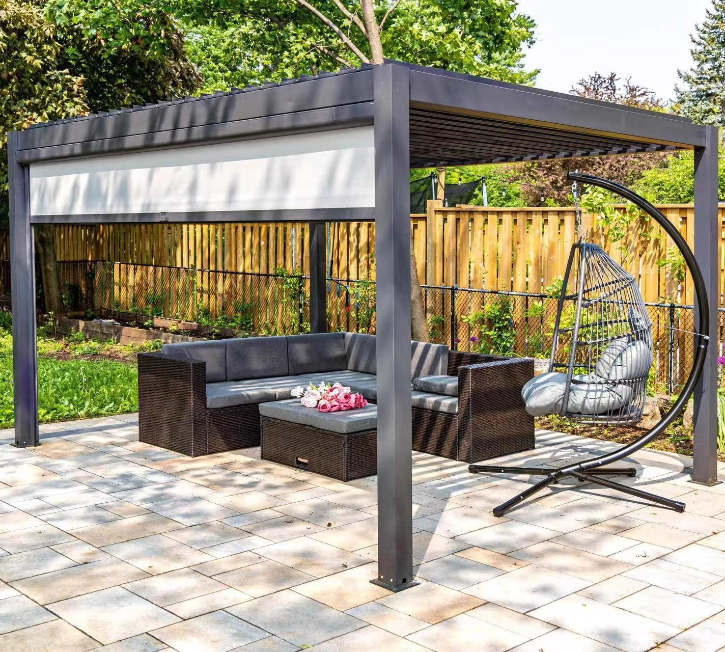 Aluminum Venetian Pergola,Elec - đánh giá và giá Smart Garden Electric Pergola