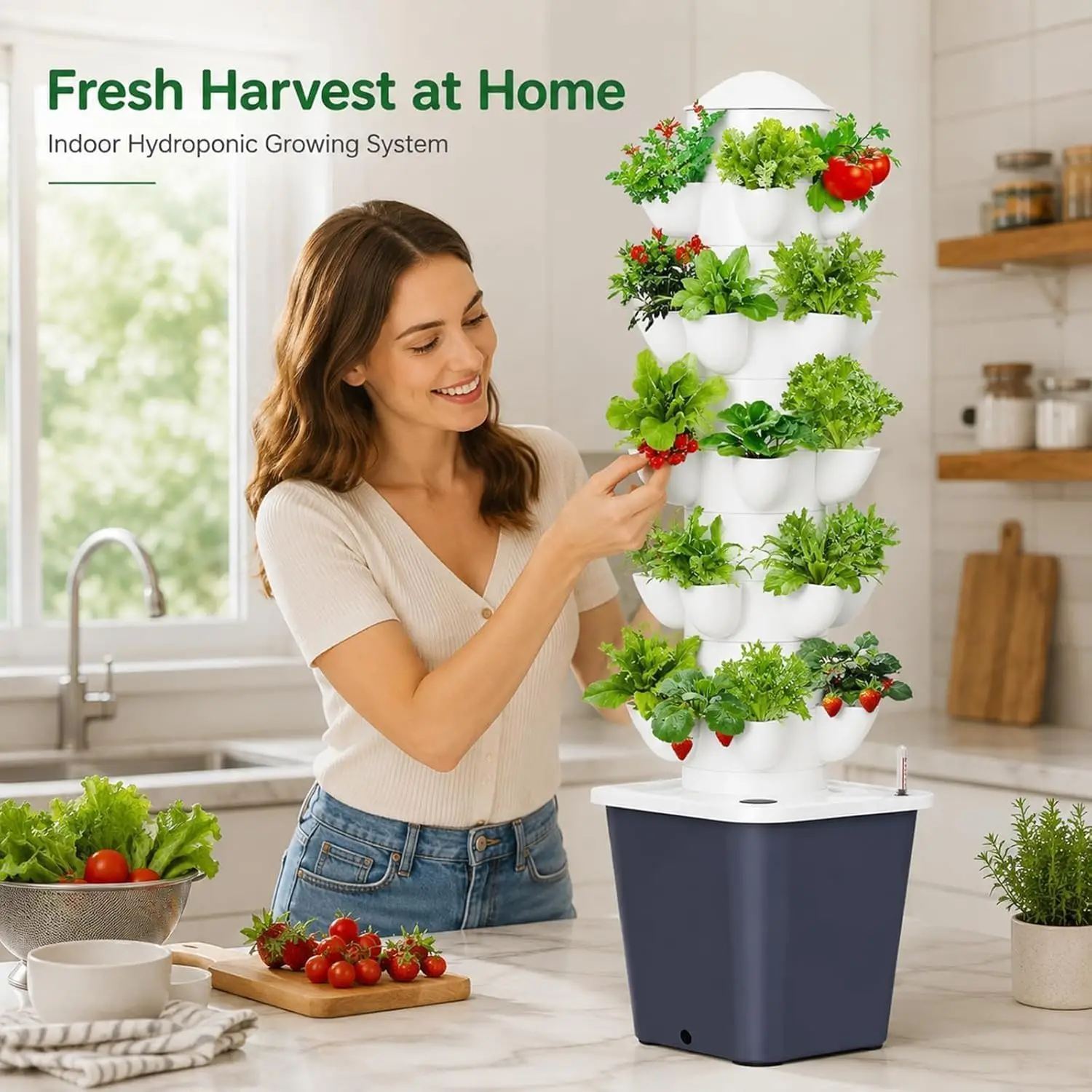 Vertical Hydroponic Tower Gard - đánh giá và giá Vertical Planter Tower