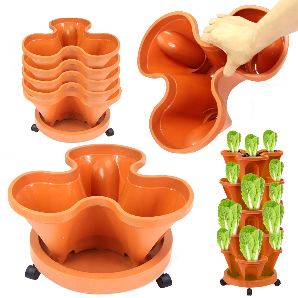 Stackable Vertical Flower Pot  - đánh giá và giá Vertical Planter Tower