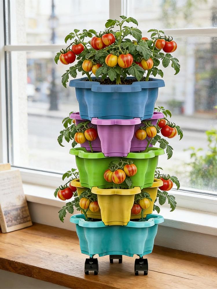 4/5 Tiers Flowerpot Vertical T - đánh giá và giá Vertical Planter Tower