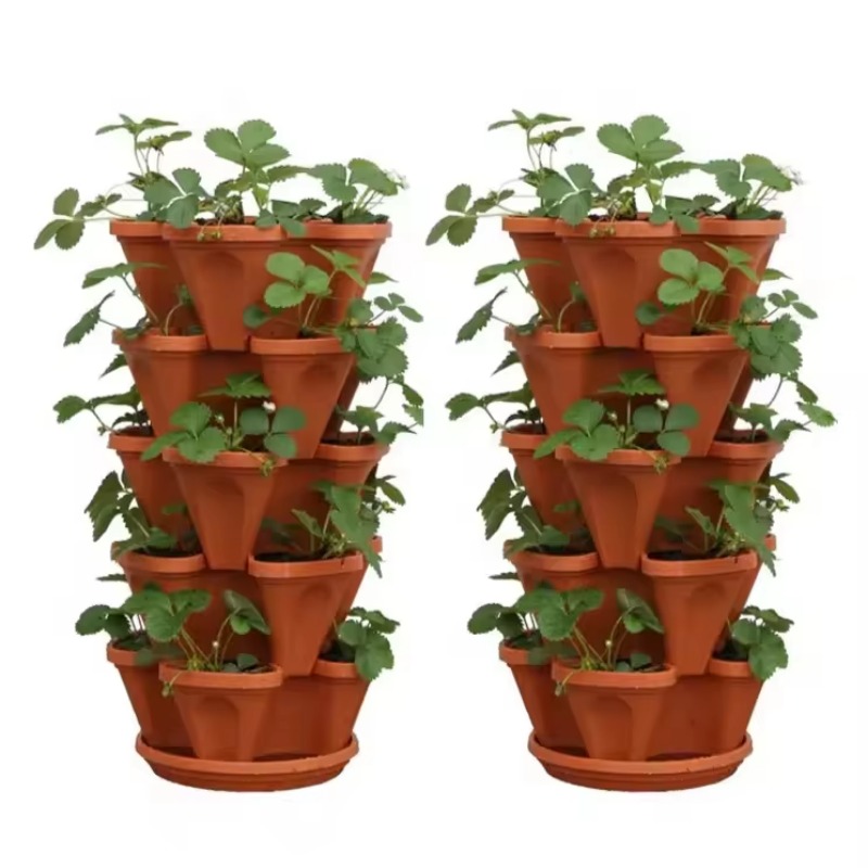 5-tier Self Watering Stacking  - đánh giá và giá Vertical Planter Tower