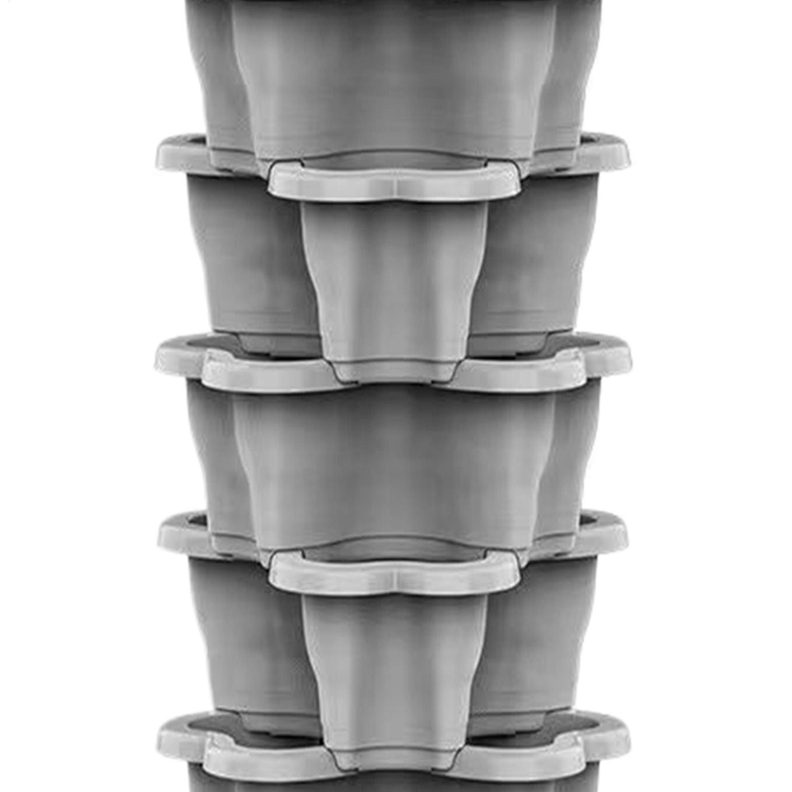 6-Tier Plastic Stackable Verti - đánh giá và giá Vertical Planter Tower