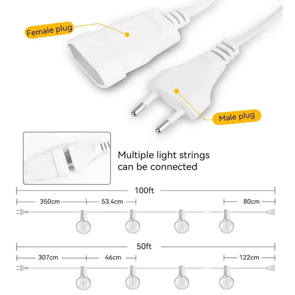 30M 15M Fairy String Light G40 - đánh giá và giá Smart Garden Hub