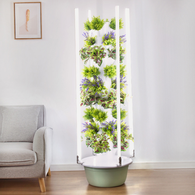 With Led Grow Light Space Tree - đánh giá và giá Vertical Planter Tower