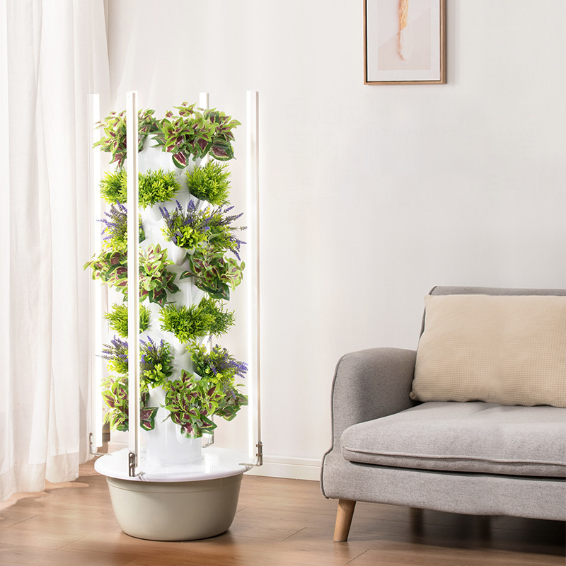 With Led Grow Light Space Tree - đánh giá và giá Vertical Planter Tower