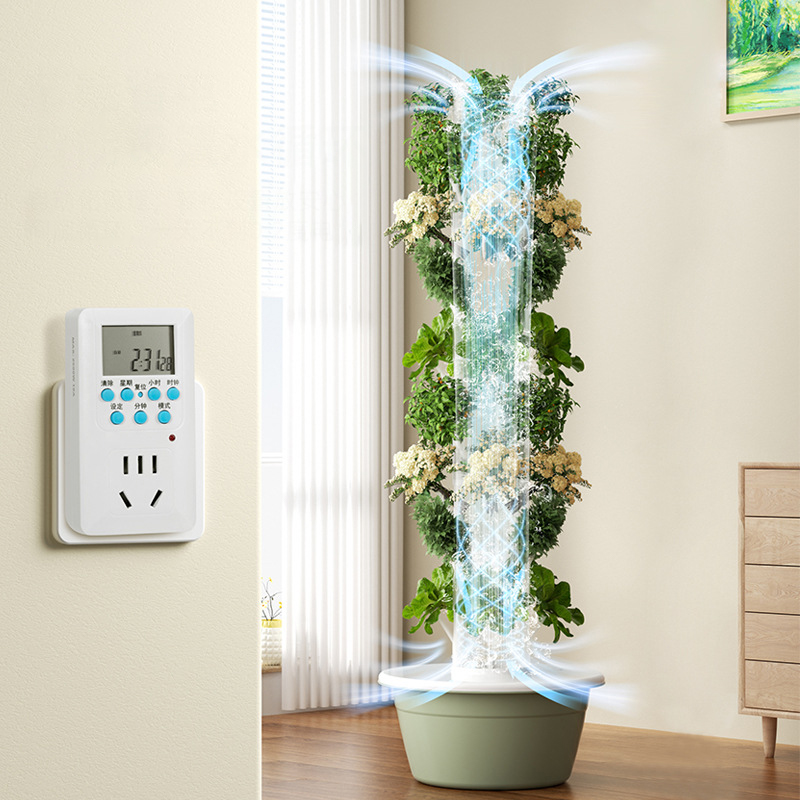 With Led Grow Light Space Tree - đánh giá và giá Vertical Planter Tower