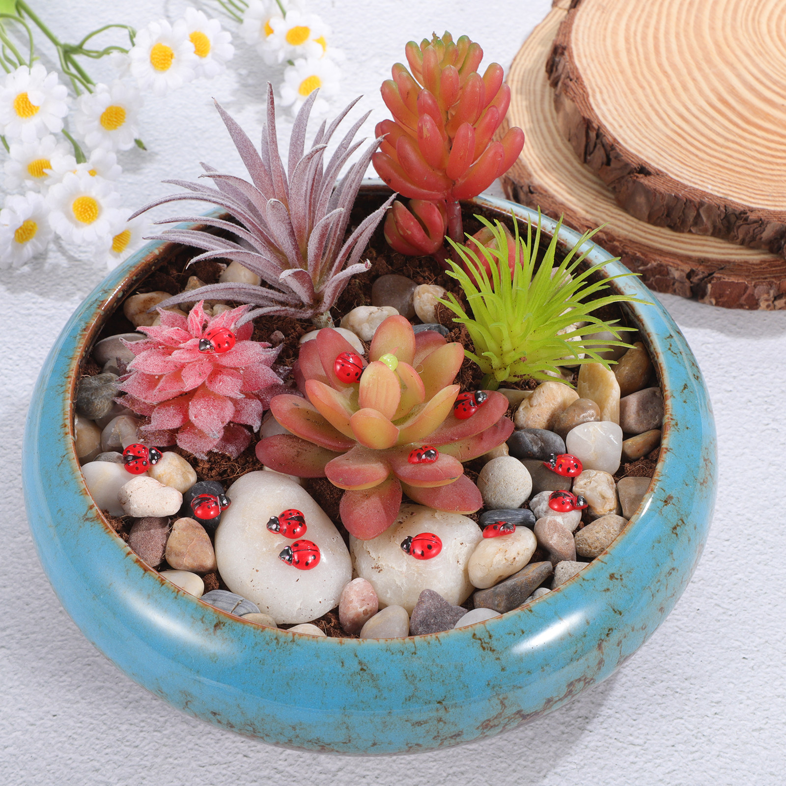 100Pcs Mini Ladybug Resin Smal - đánh giá và giá Smart Garden Mini