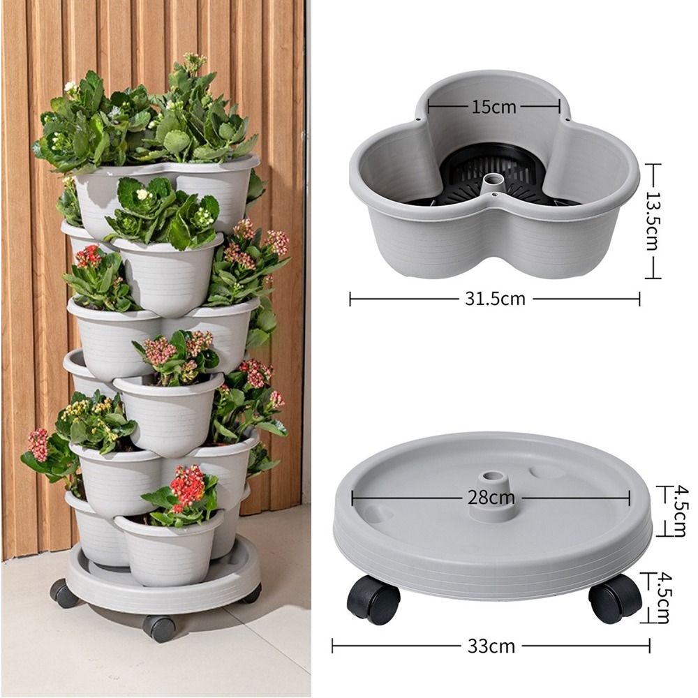Vertical Tower Stackable Flowe - đánh giá và giá Vertical Planter Tower