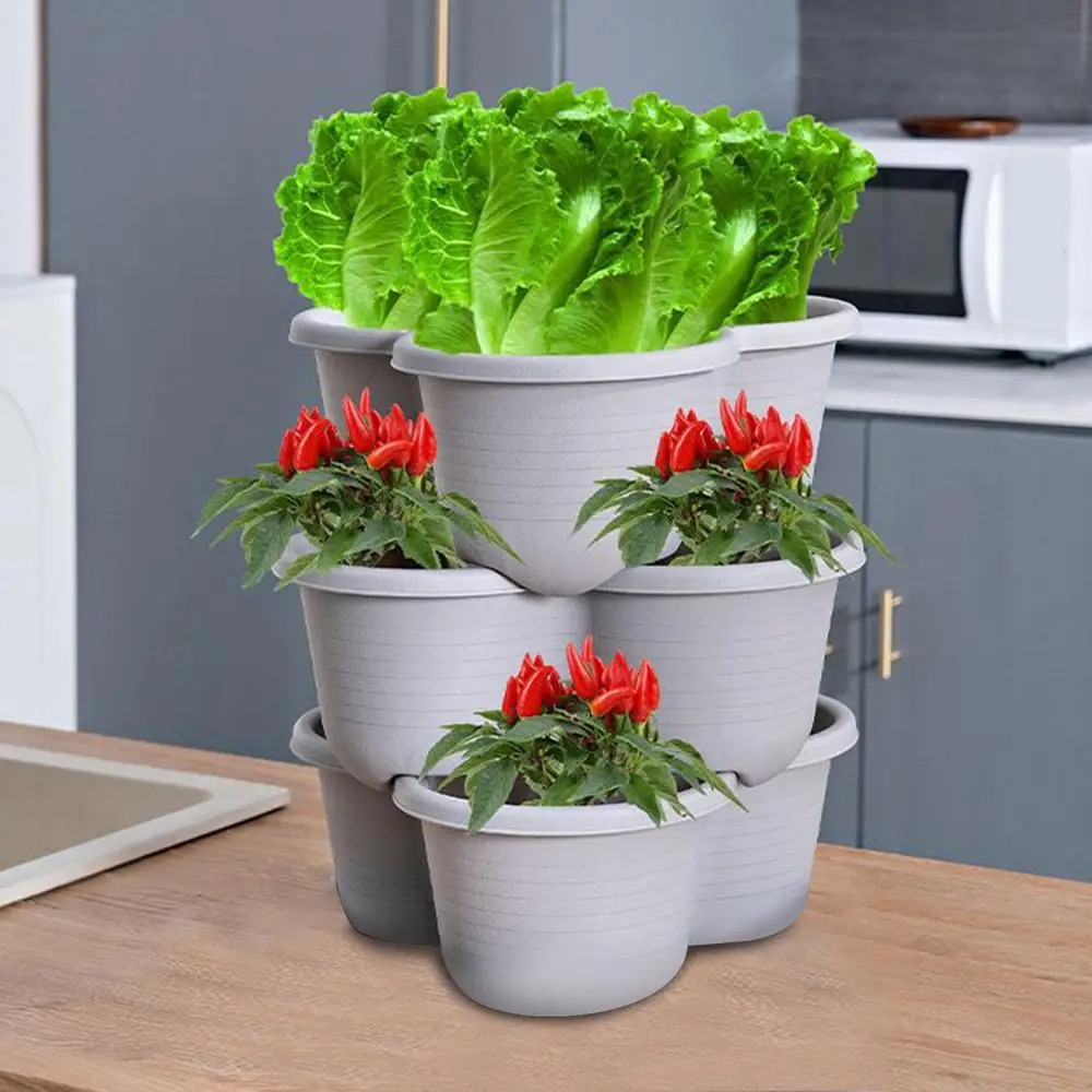 Vertical Tower Stackable Flowe - đánh giá và giá Vertical Planter Tower