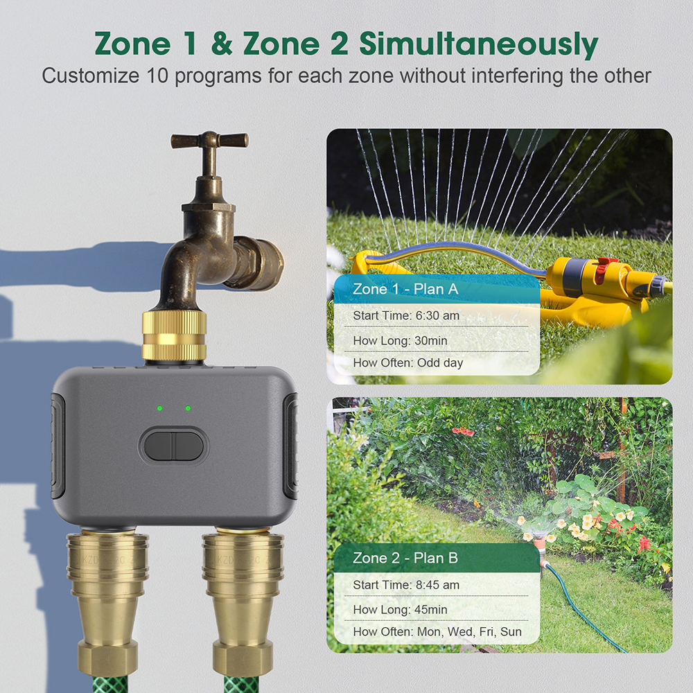 Tuya 2 Zone Watering Timer Gar - đánh giá và giá Smart Garden Watering
