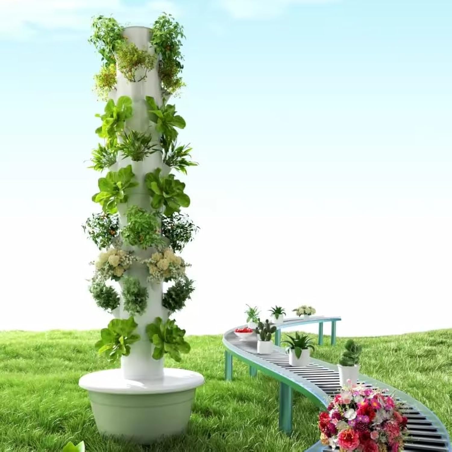 Vertical Hydroponic Grow Tower - đánh giá và giá Vertical Planter Tower